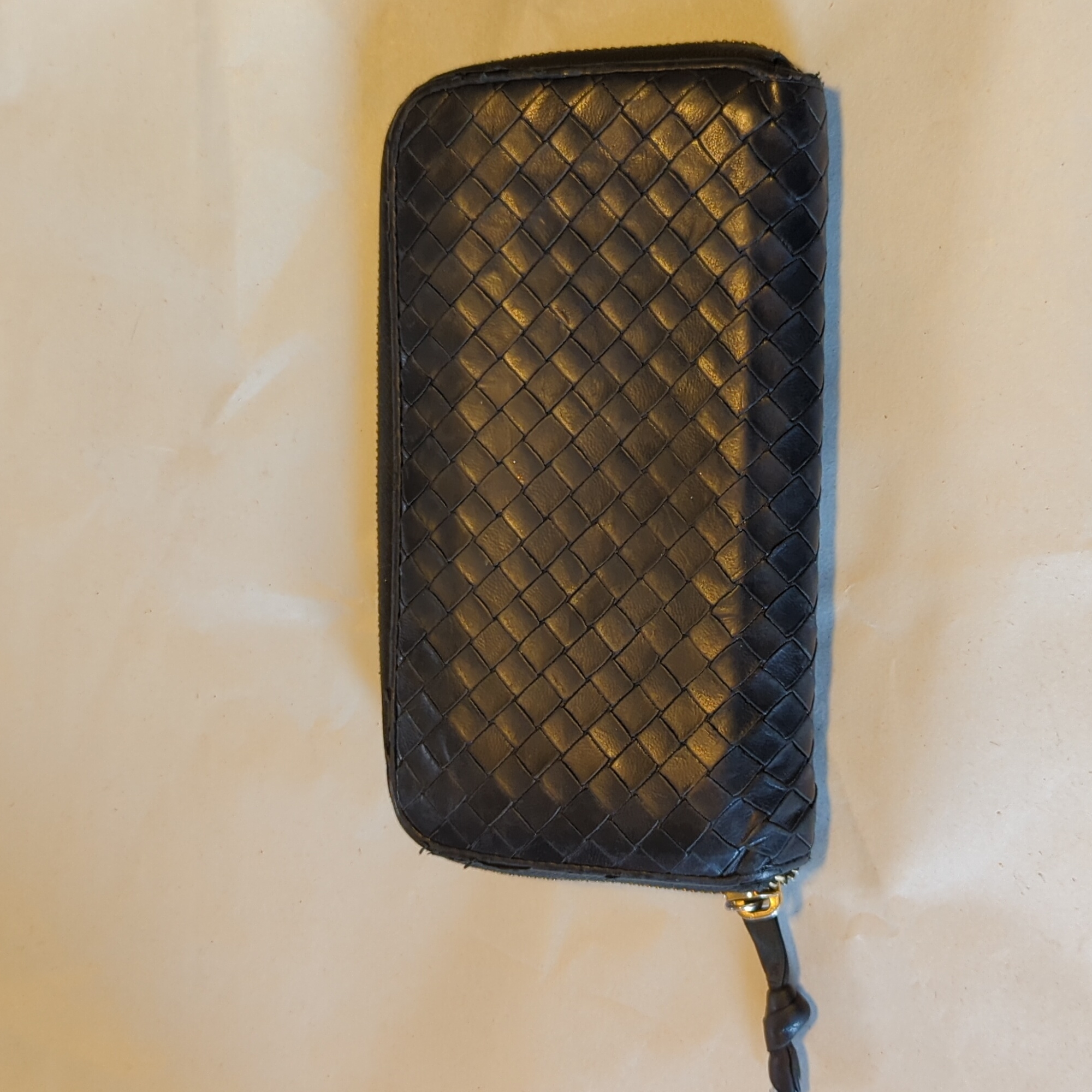 Bottega Veneta Black Leather Wallet